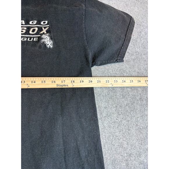 Vintage 90s Chicago White Sox T Shirt Mens L Black Lee Sport American League MLB - Picture 5 of 6